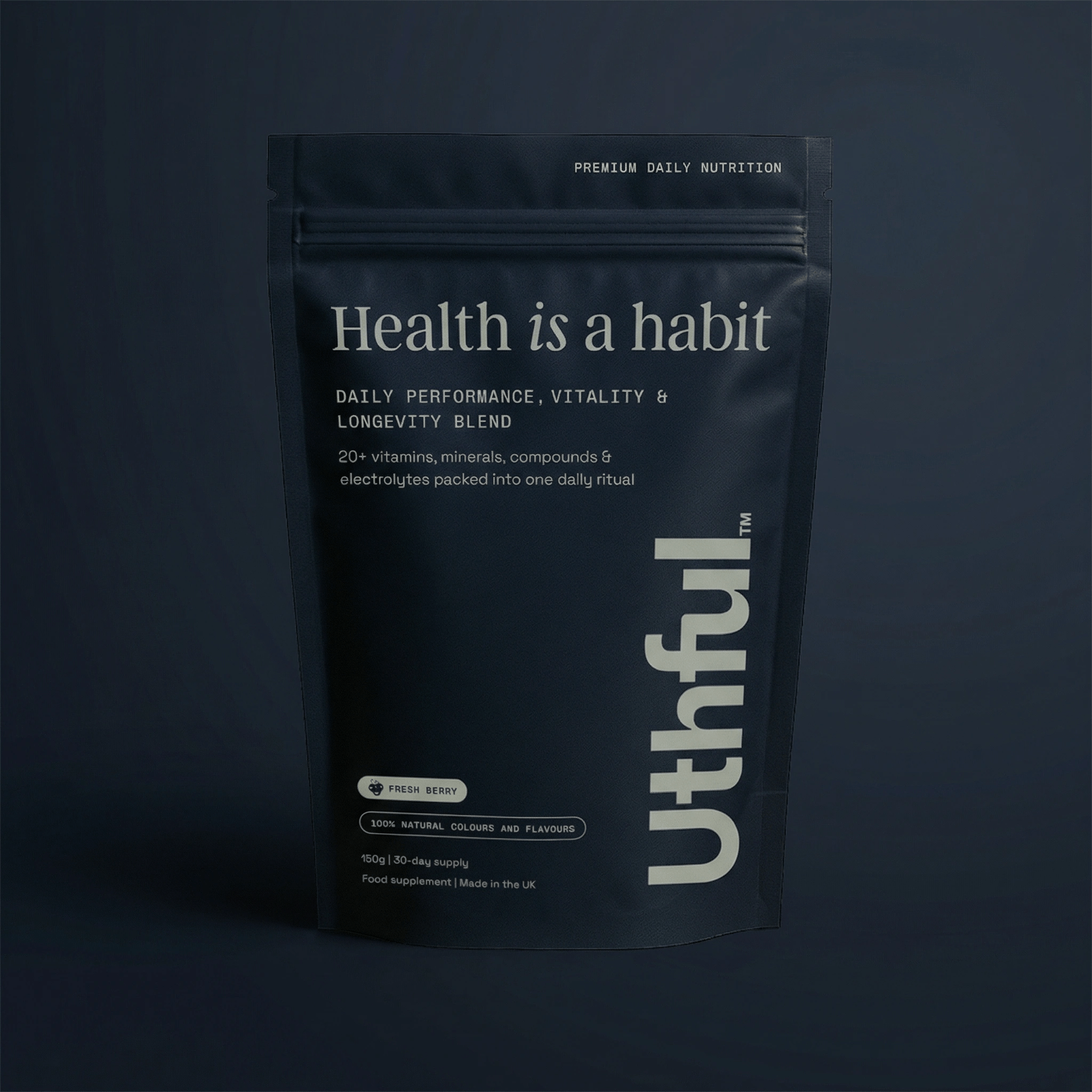 Uthful daily nutrition pouch lifestyle image