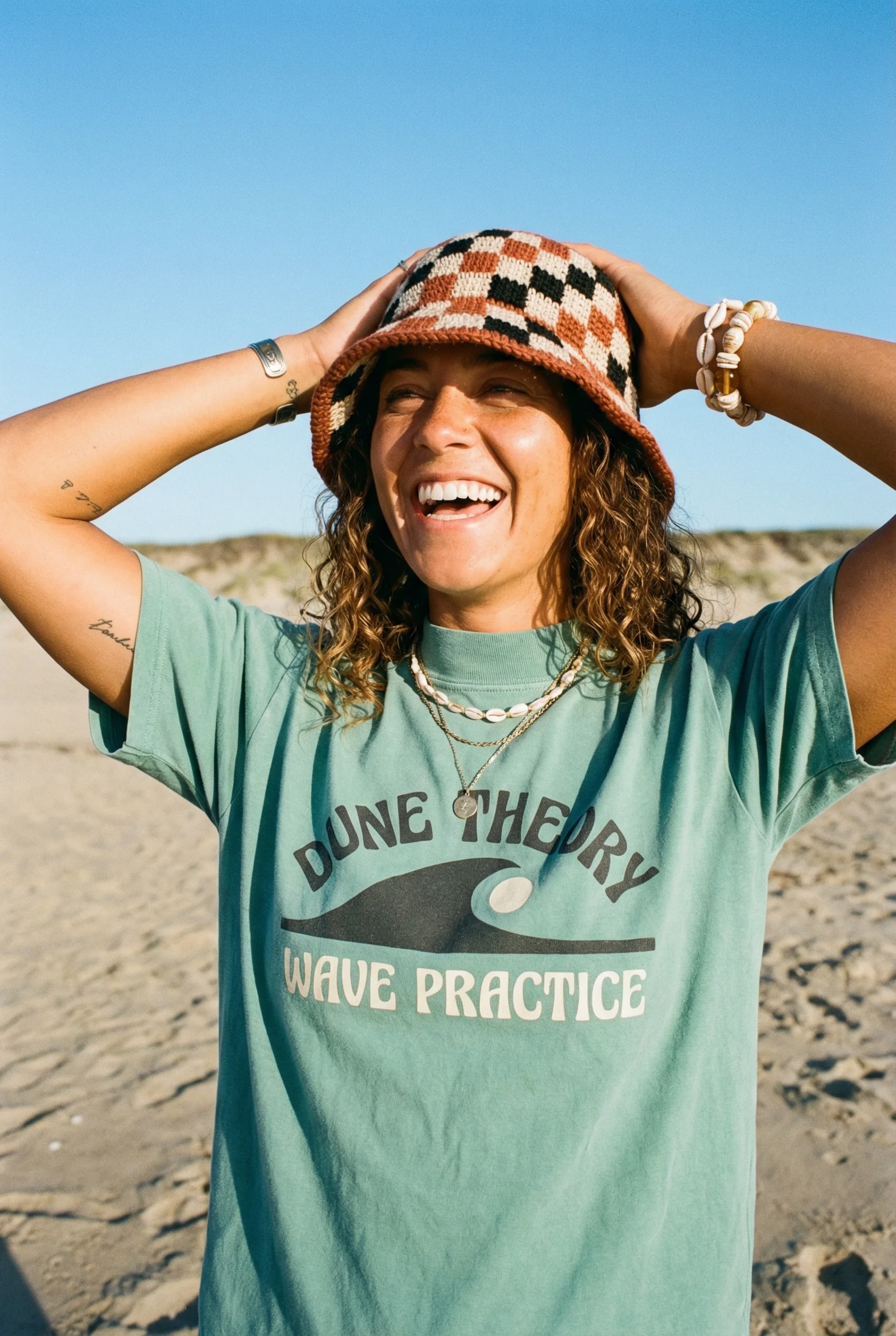Sunlit Beach Tee scene example for Apparel Product Photography Ideas