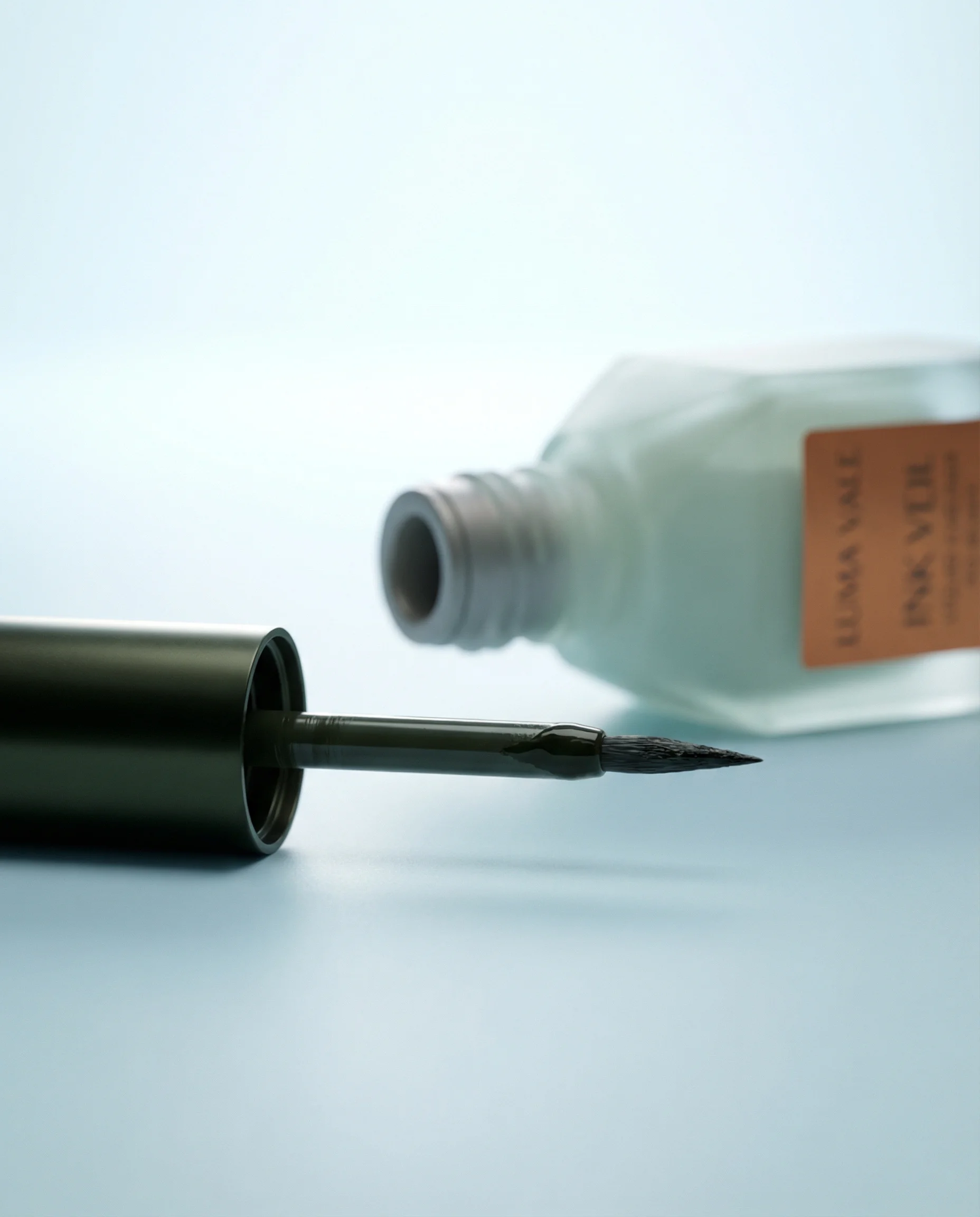 Macro product detail image of liquid eyeliner packaging