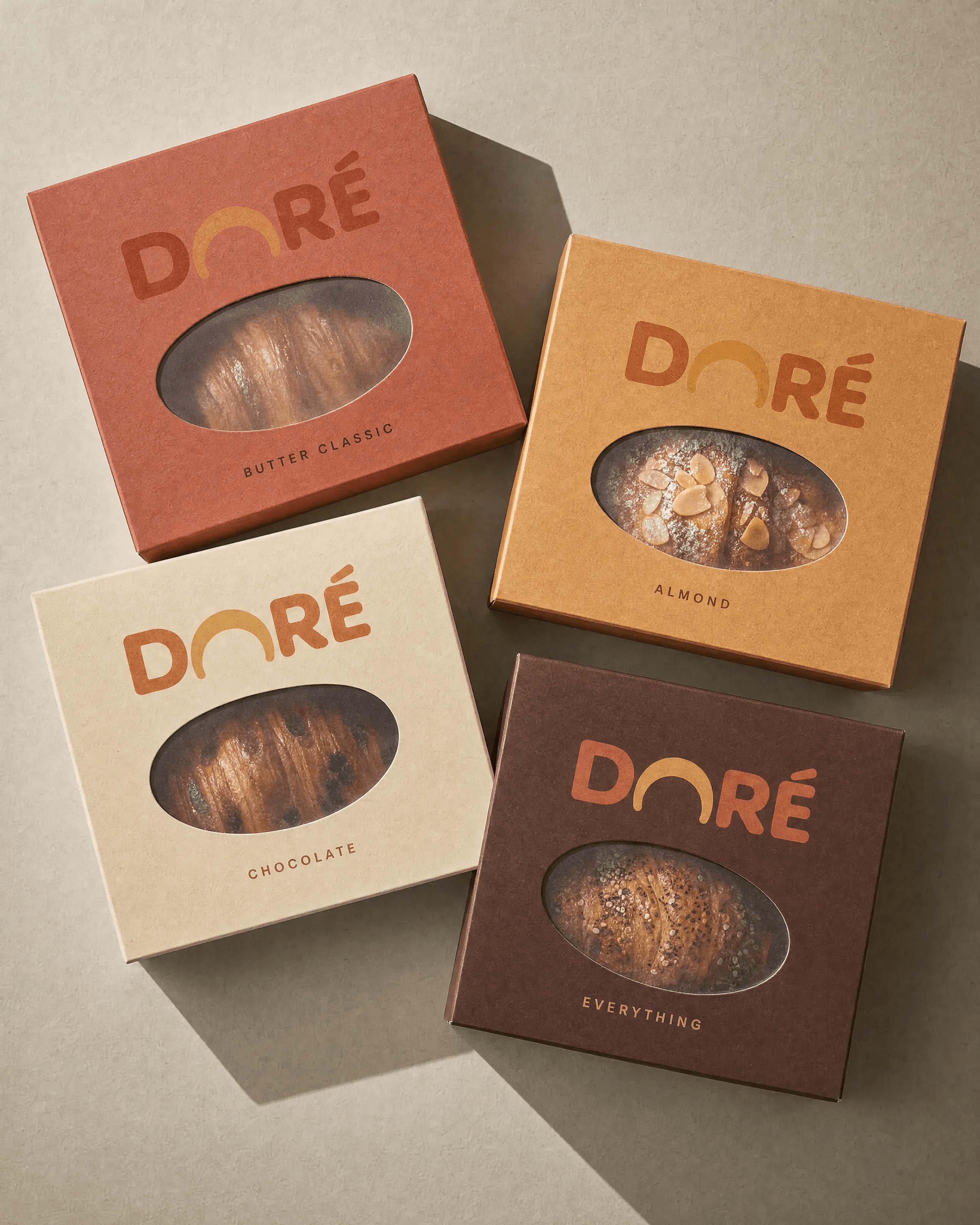 DORÉ: The Flavours — Four boxes, four colourways, four takes on the classic croissant