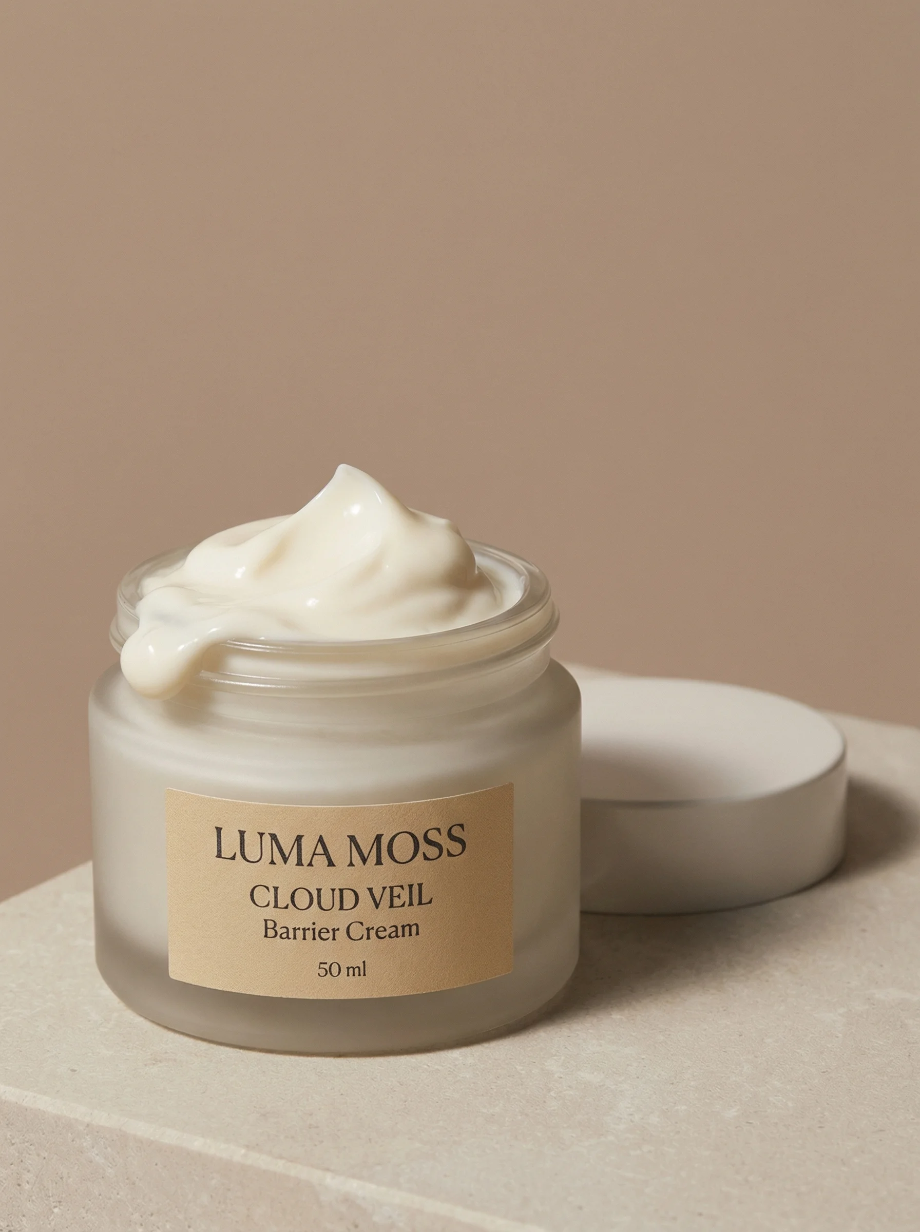 Open Barrier Cream scene example for Ecommerce Product Photography Shot List