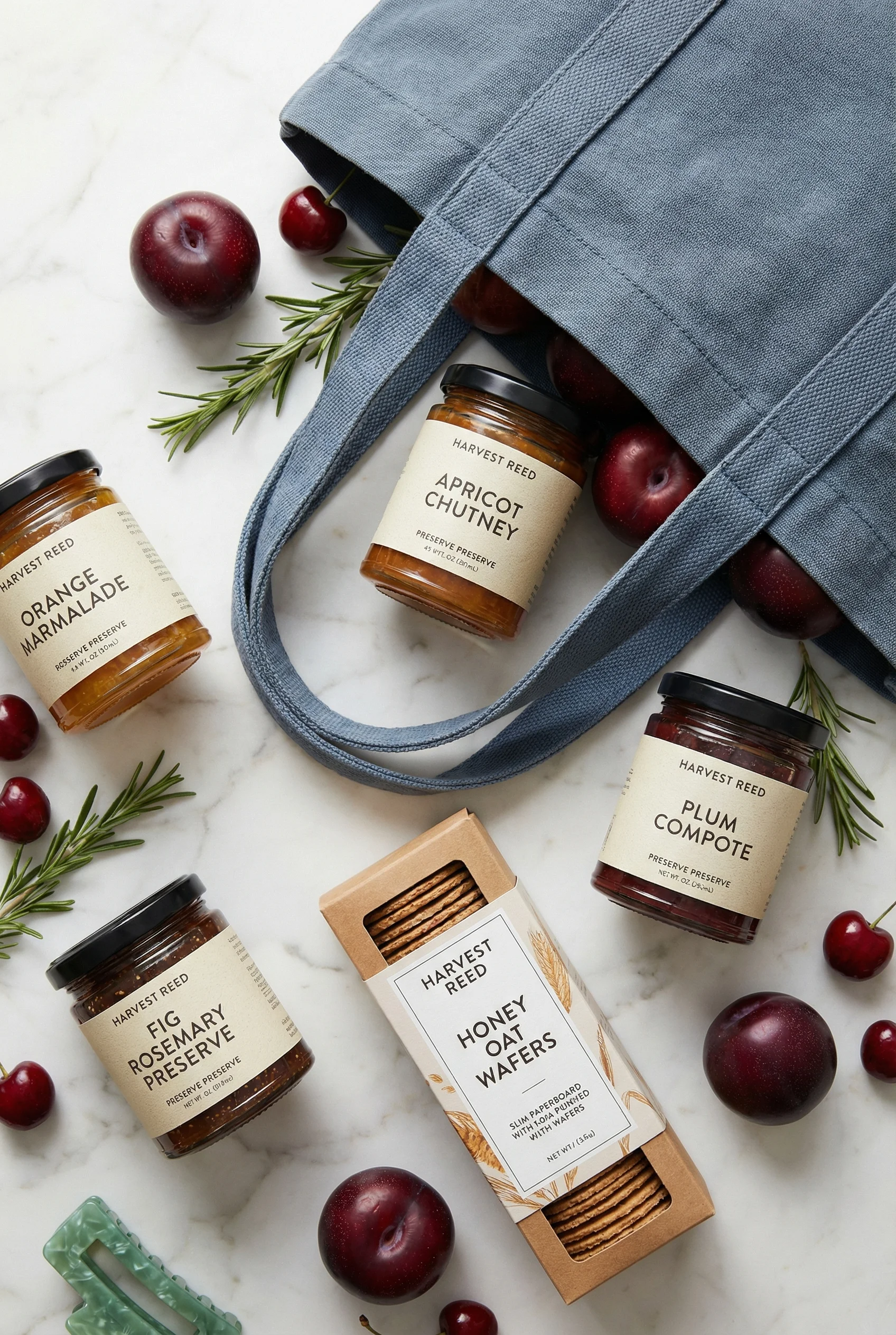 Gourmet Pantry Flatlay scene example for Flat Lay Product Photography