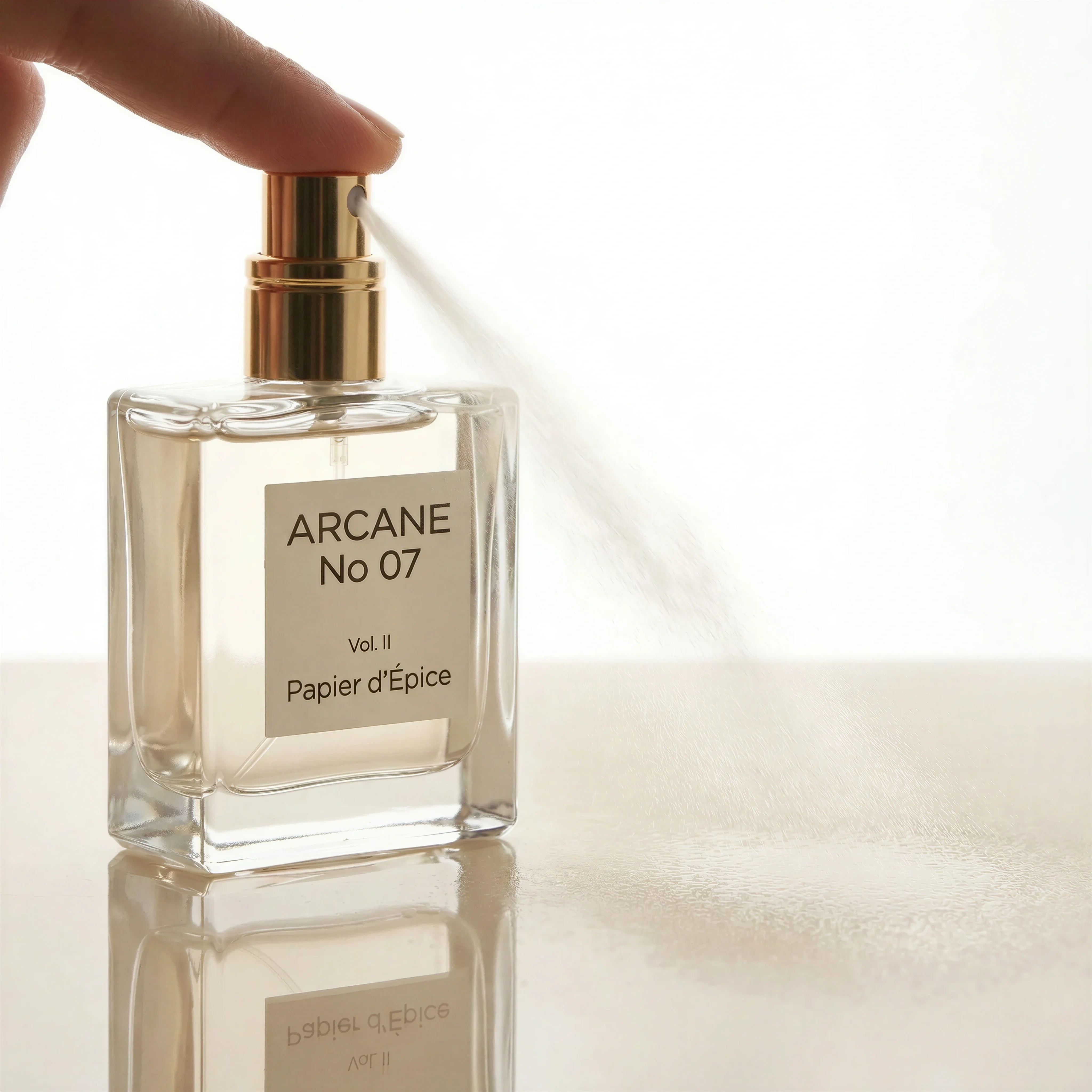 Perfume Spray Moment scene example for Fragrance Product Photography Ideas