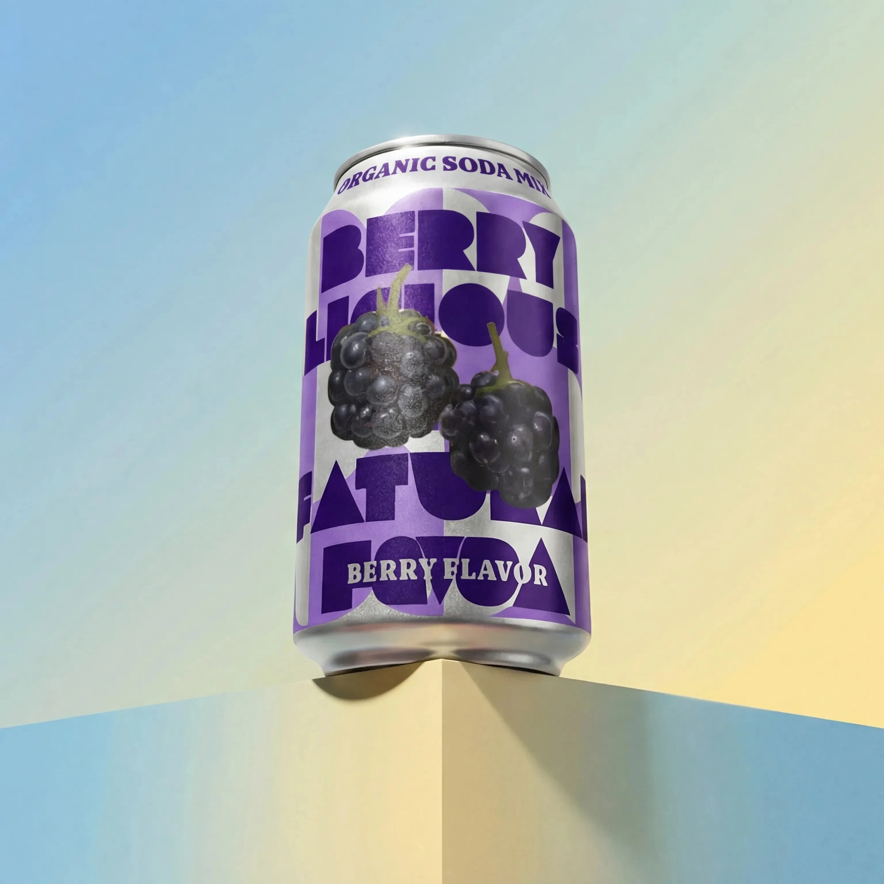 Berry Soda Studio scene example for How to Keep Products Consistent in AI Images
