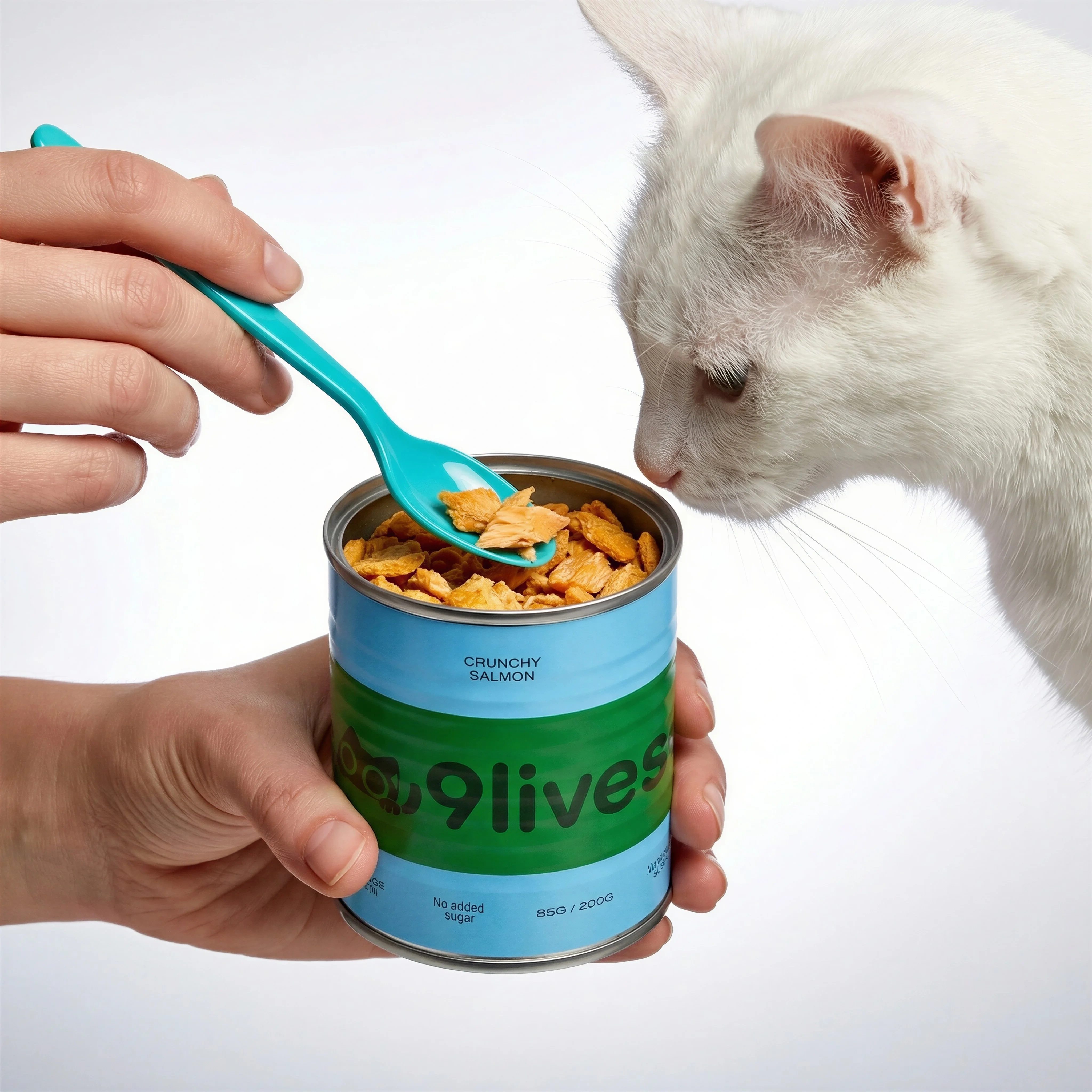 Cat Food Feeding scene example for How to Turn Product Photos into Lifestyle Images