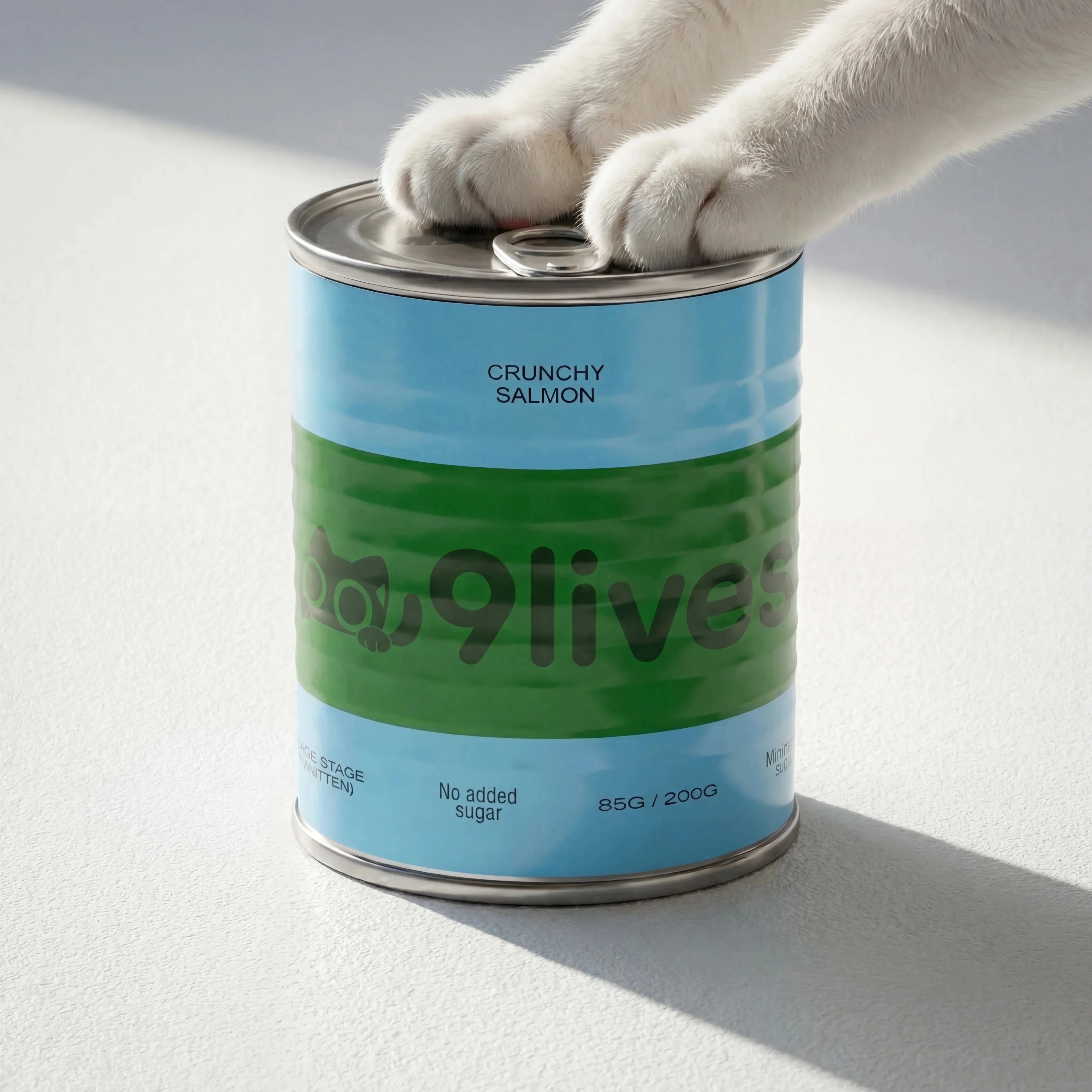 Cat Food Can Close-up scene example for How to Turn Product Photos into Lifestyle Images