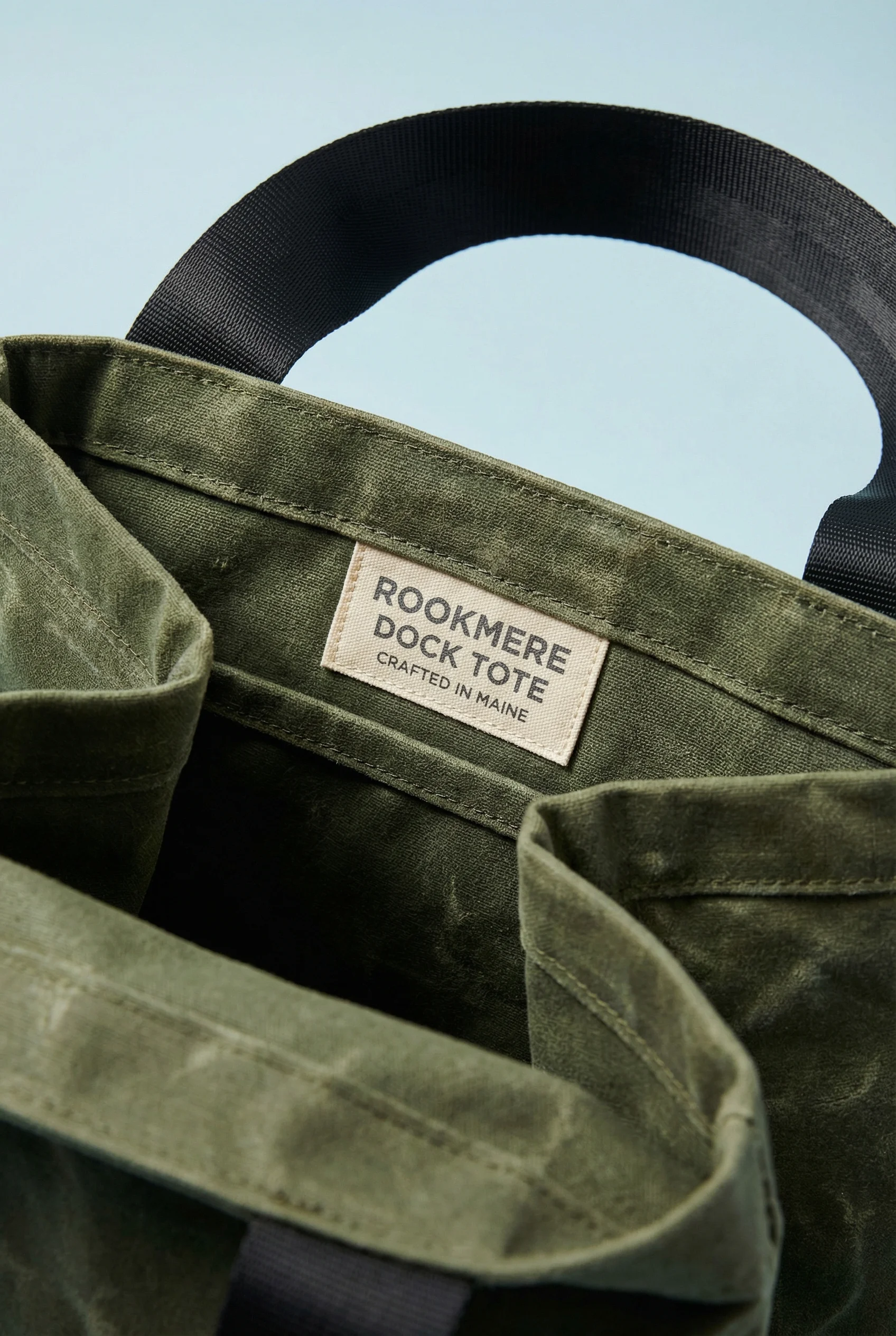 Waxed Tote Detail scene example for How to Upscale Product Images Without Losing Detail