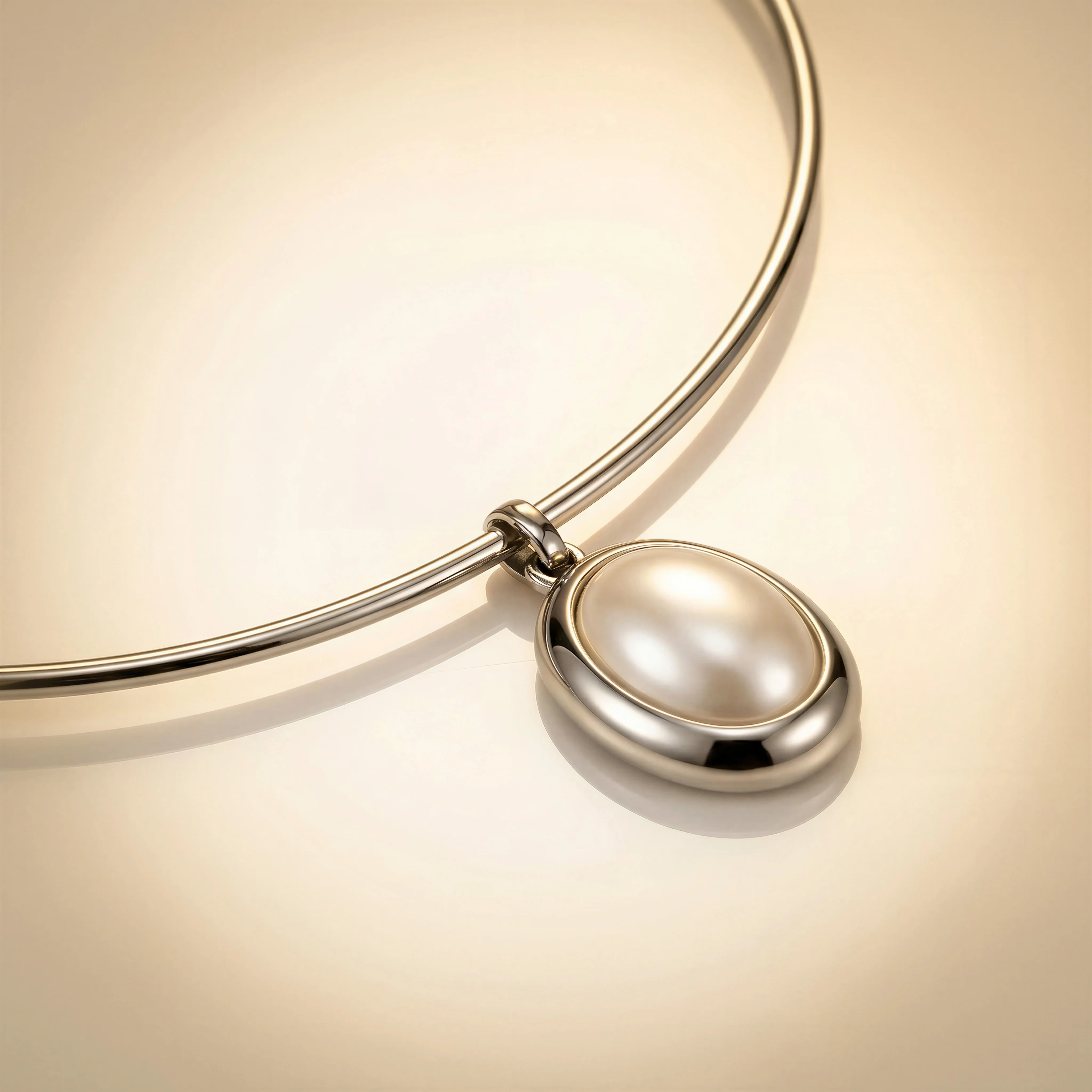 Pearl Pendant Close-up scene example for How to Upscale Product Images Without Losing Detail