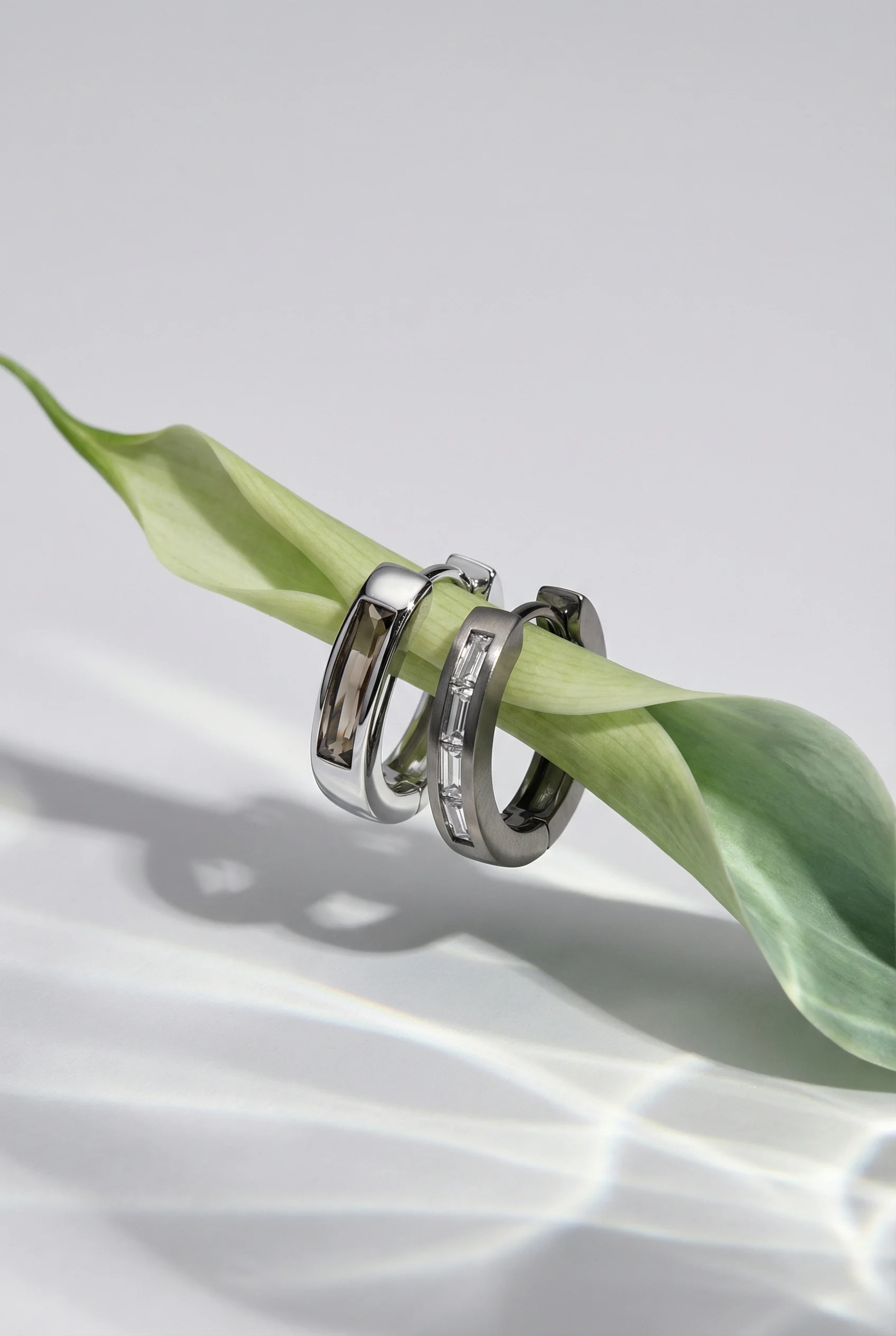 Modern Hoop Pair scene example for Jewellery Product Photography Ideas