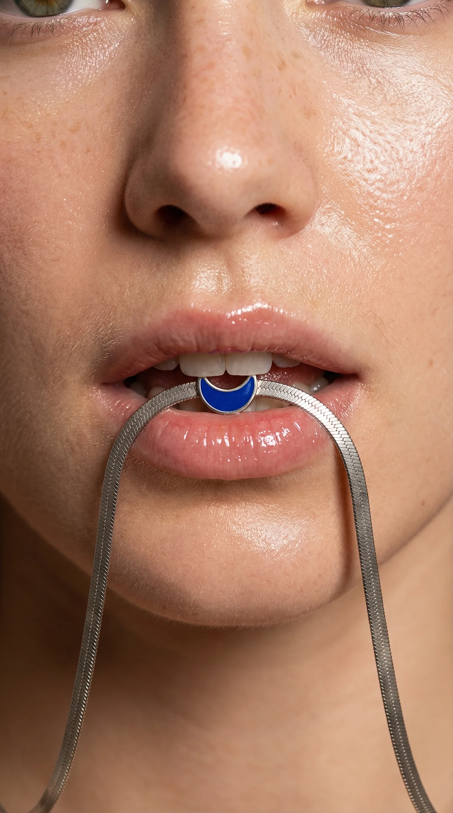 Crescent Necklace Portrait scene example for Jewellery Product Photography Ideas