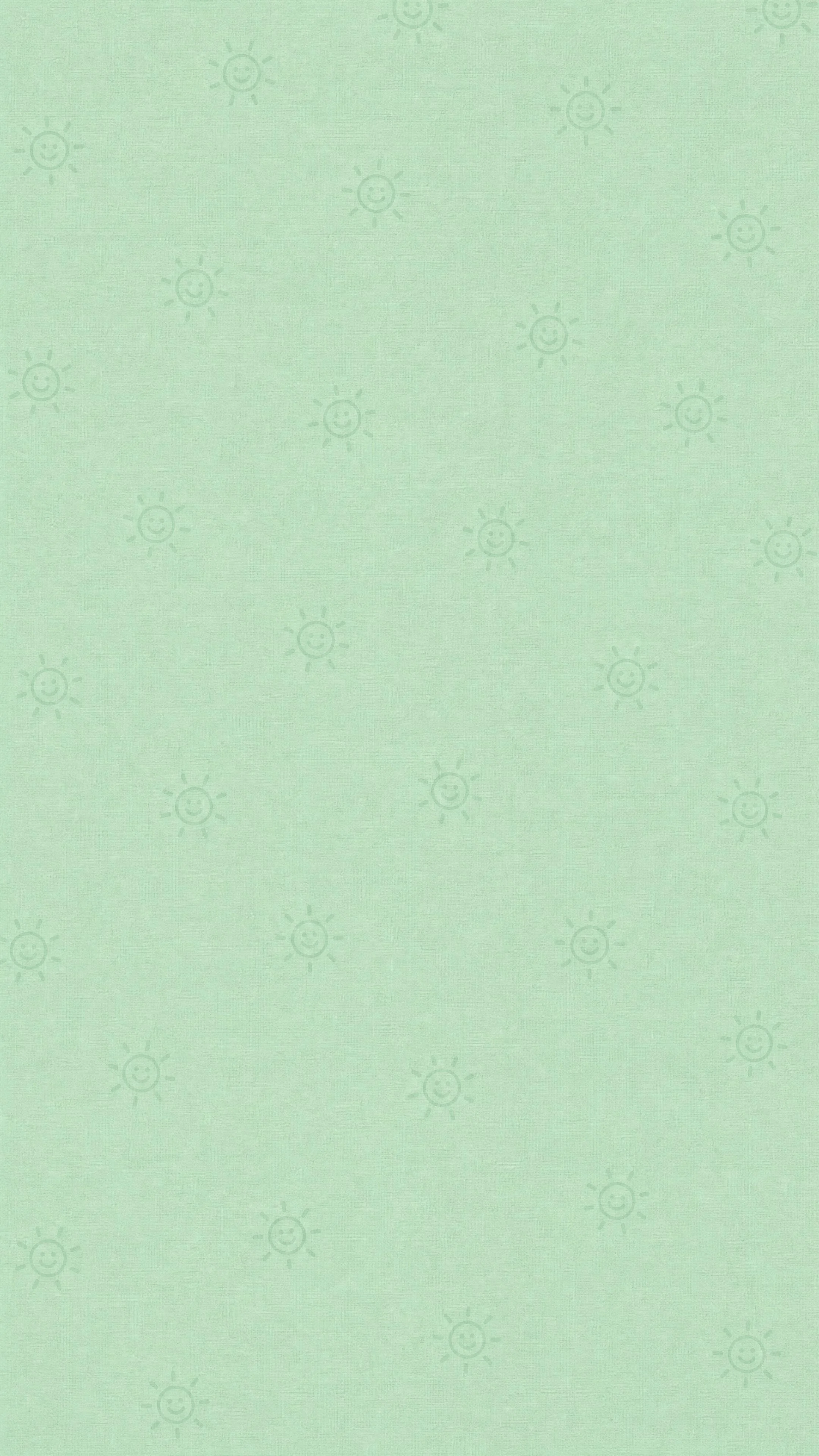 A low-contrast mint field textured with the repeating smiling sun-face icon.