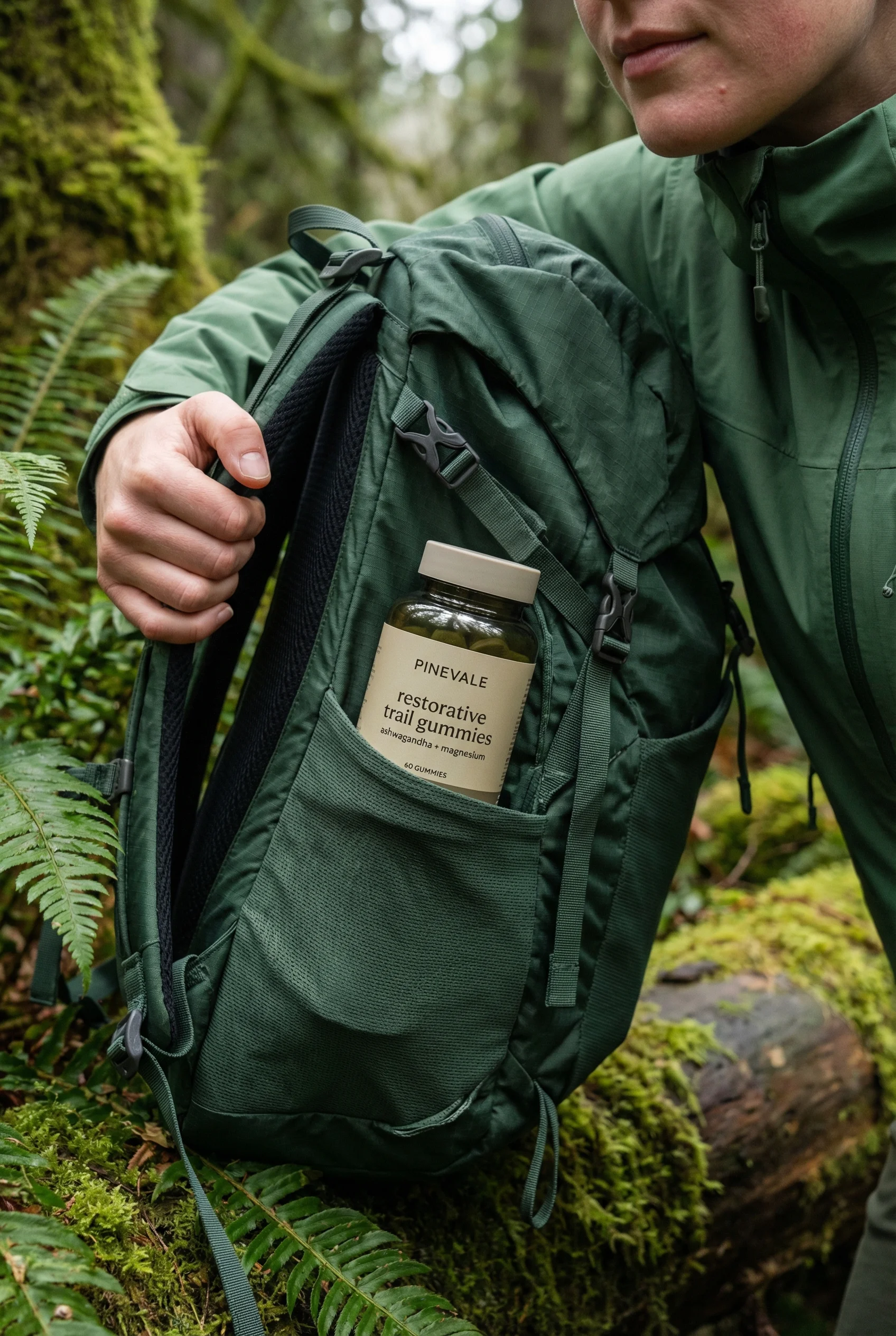 Trail Pocket Supplement scene example for Lifestyle Product Photography