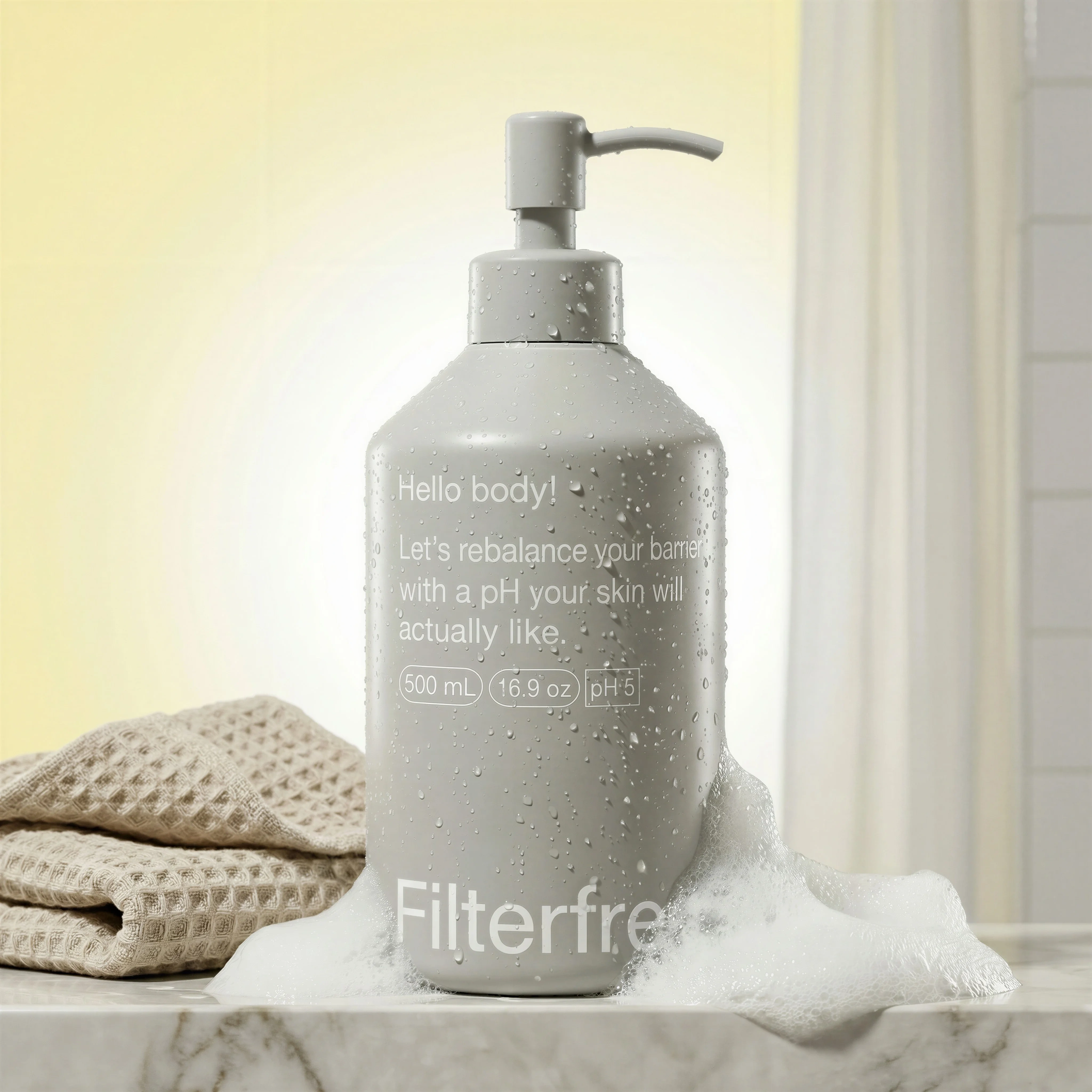 Bathroom Counter Essentials scene example for Lifestyle Product Photography