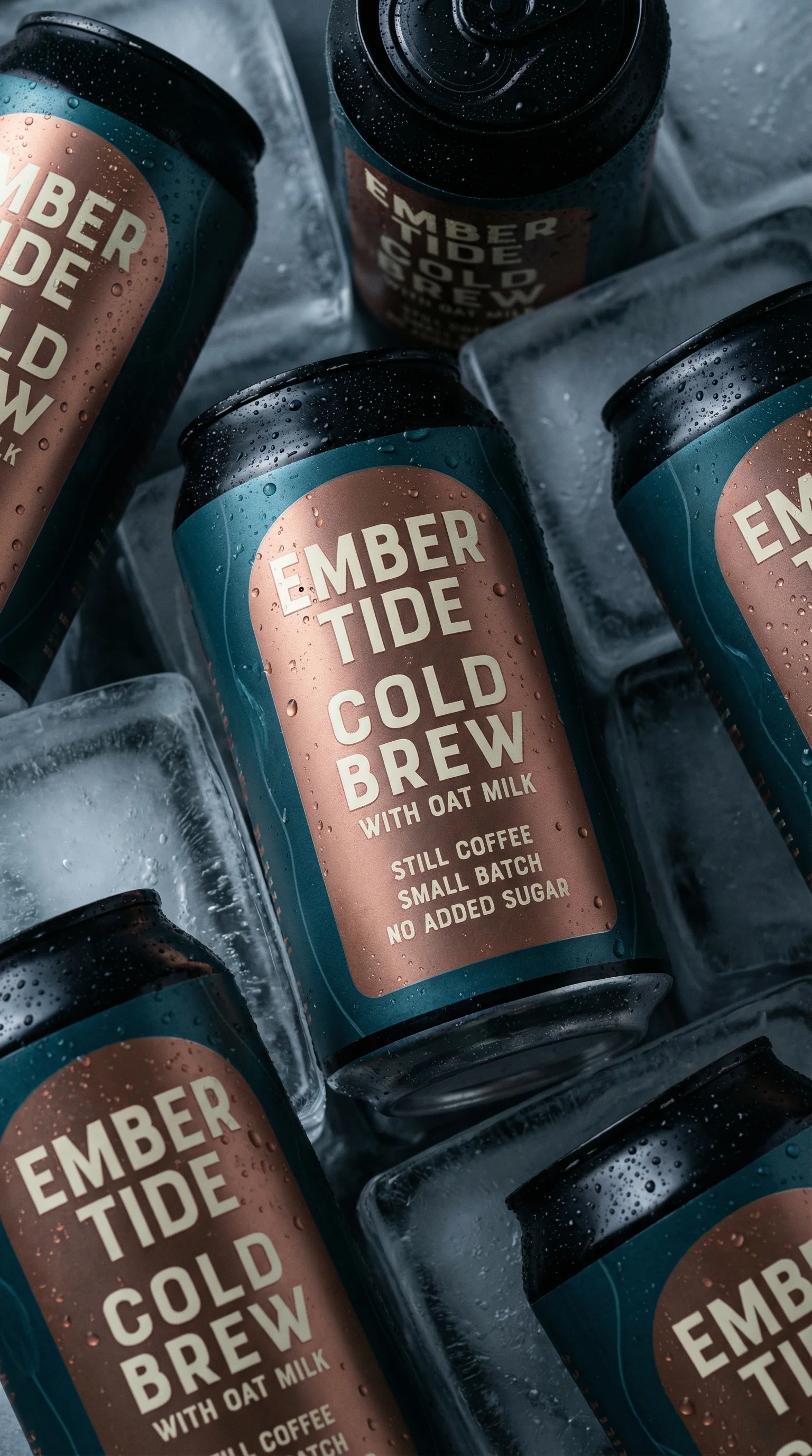 Iced Cold Brew Cans scene example for Meta Ad Image Sizes for Ecommerce Creative