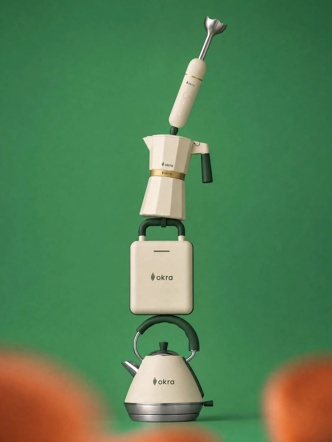 OKRA Frame 3: Balancing Act - Four Appliances in Equilibrium