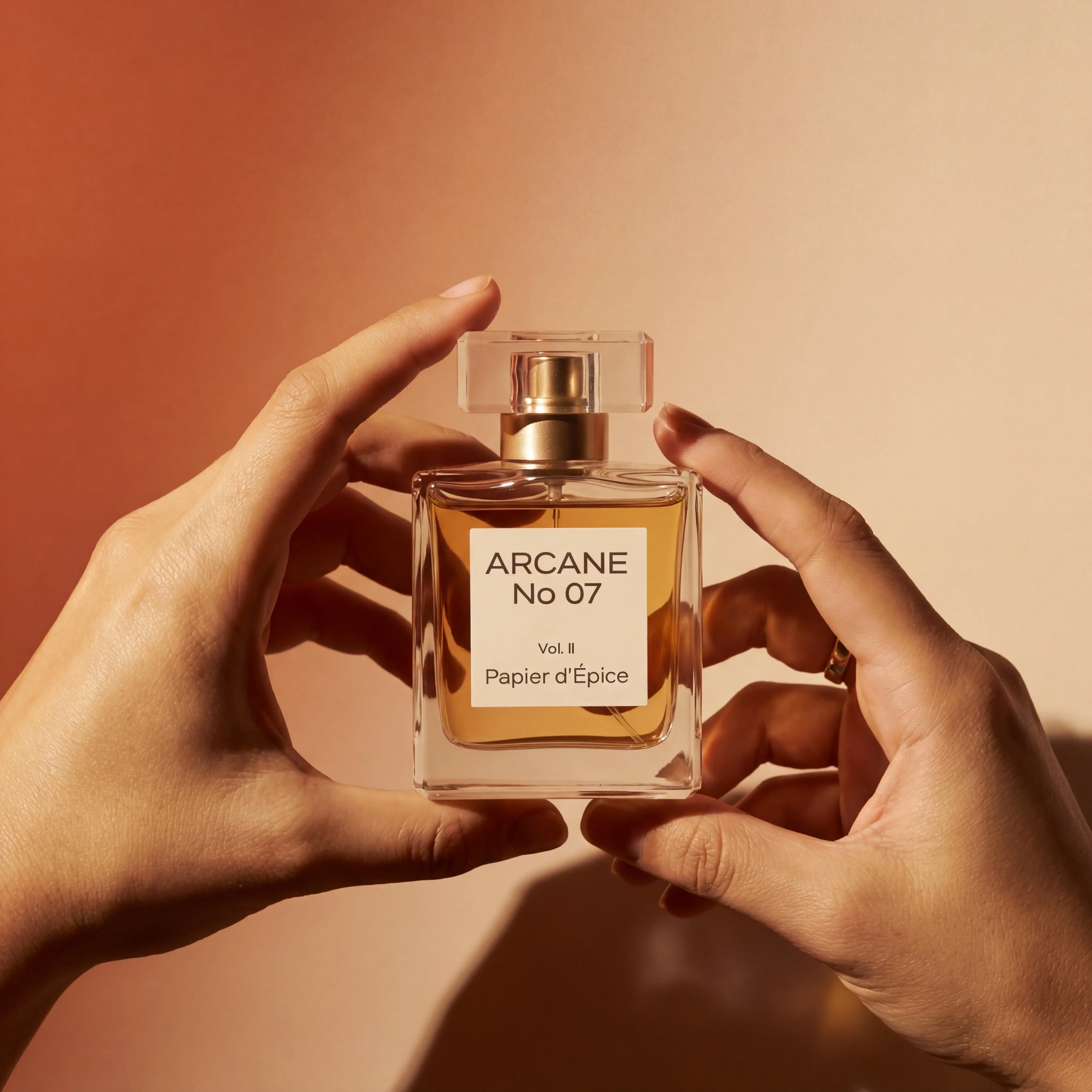 Perfume in Hand scene example for Product-in-Hand Photography
