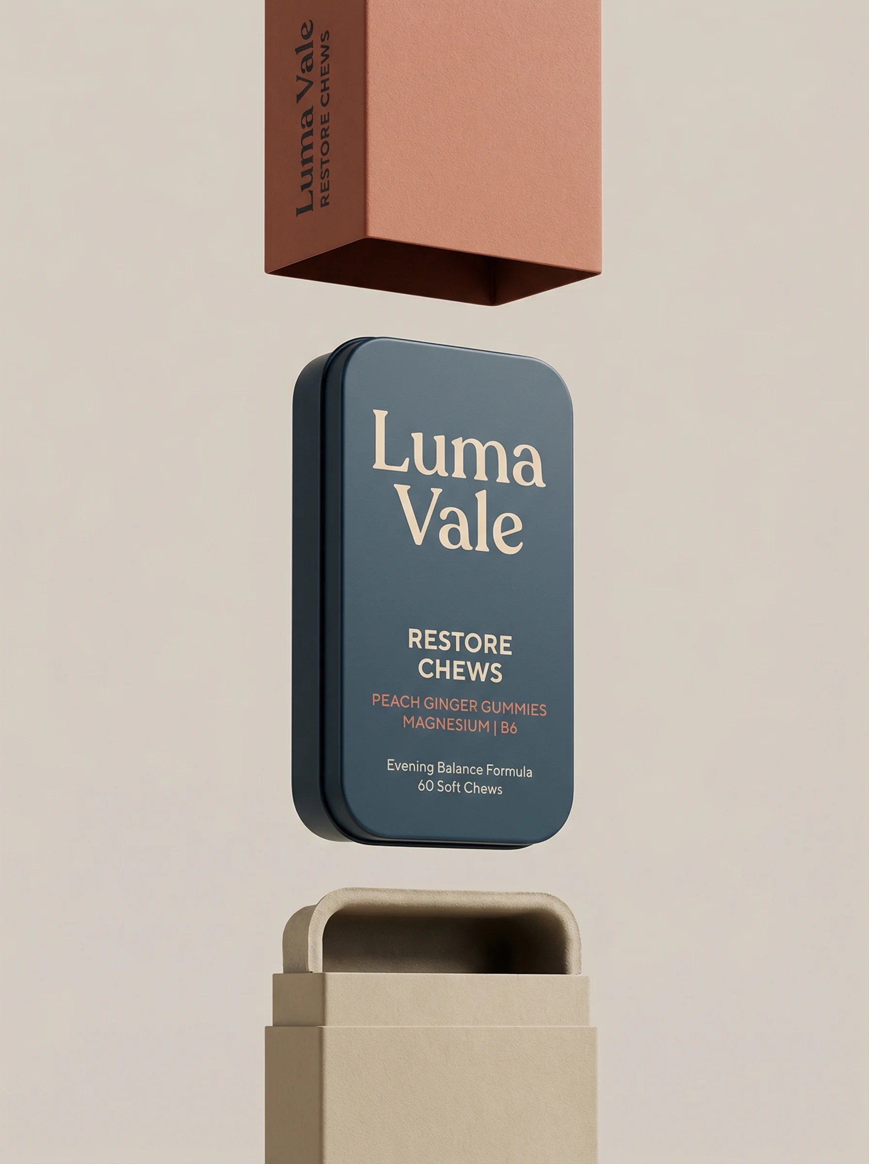 Floating Supplement Tin scene example for Product Launch Ad Ideas for Ecommerce Campaigns