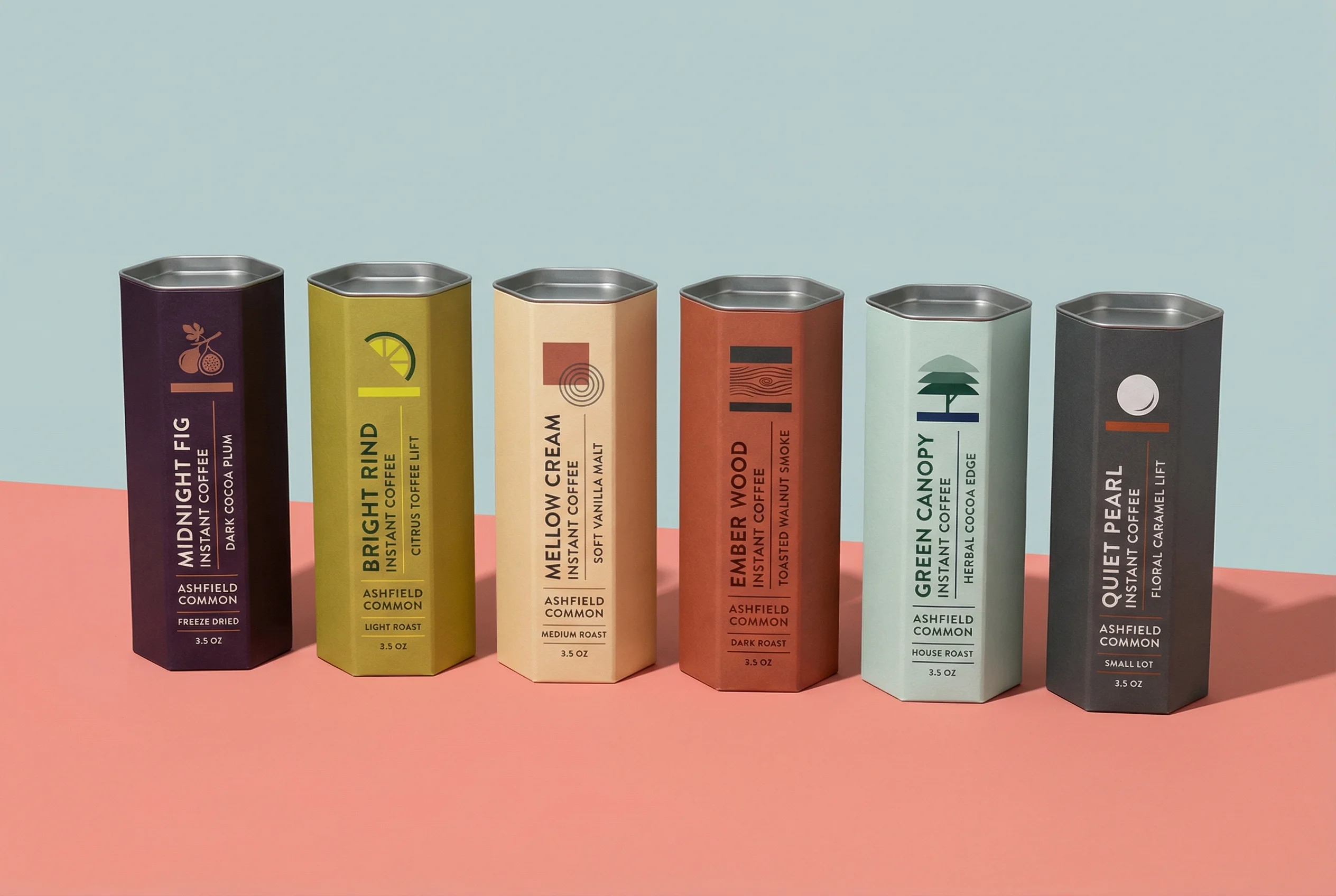 Colorful Coffee Canister Lineup public scene for Product Launch Ad Ideas for Ecommerce Campaigns