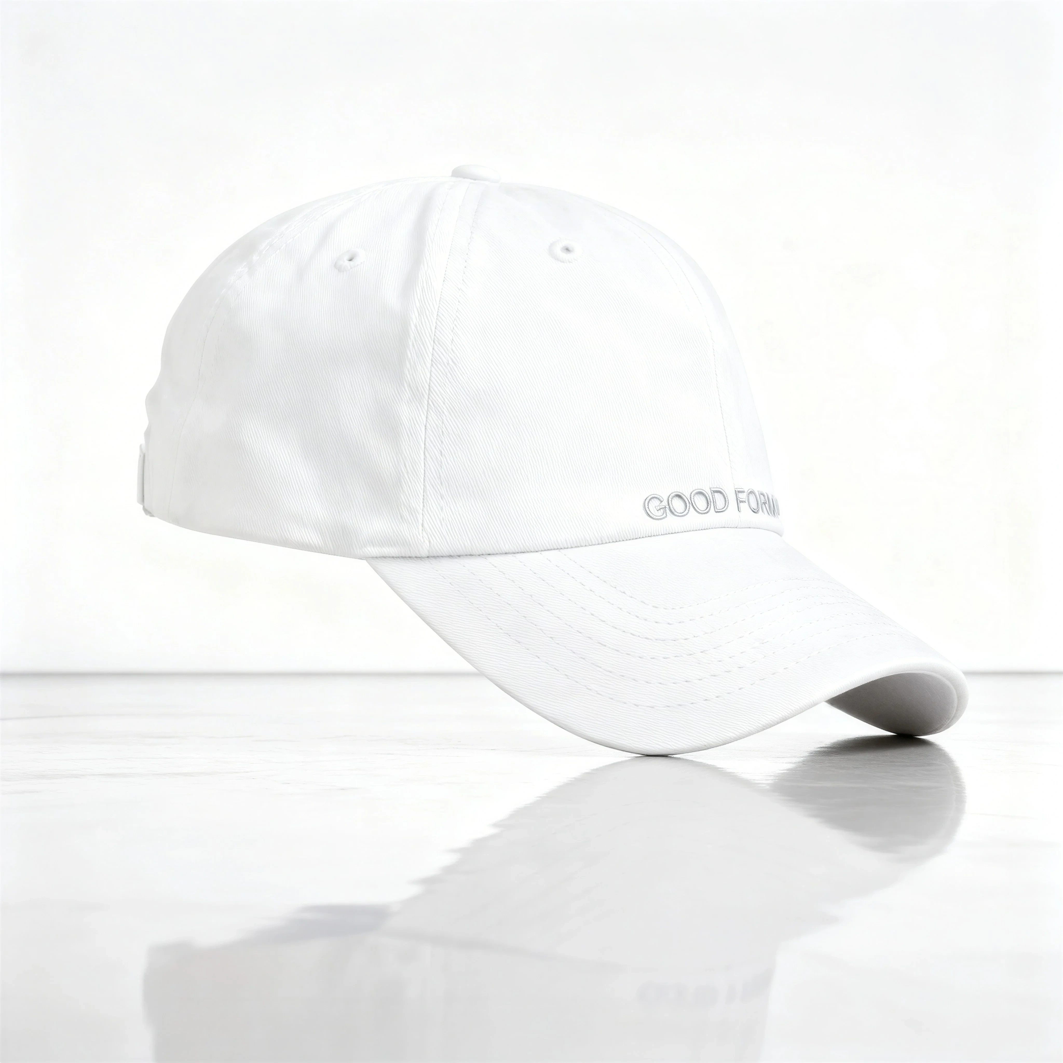 Minimal White Cap scene example for Product-on-White Photography