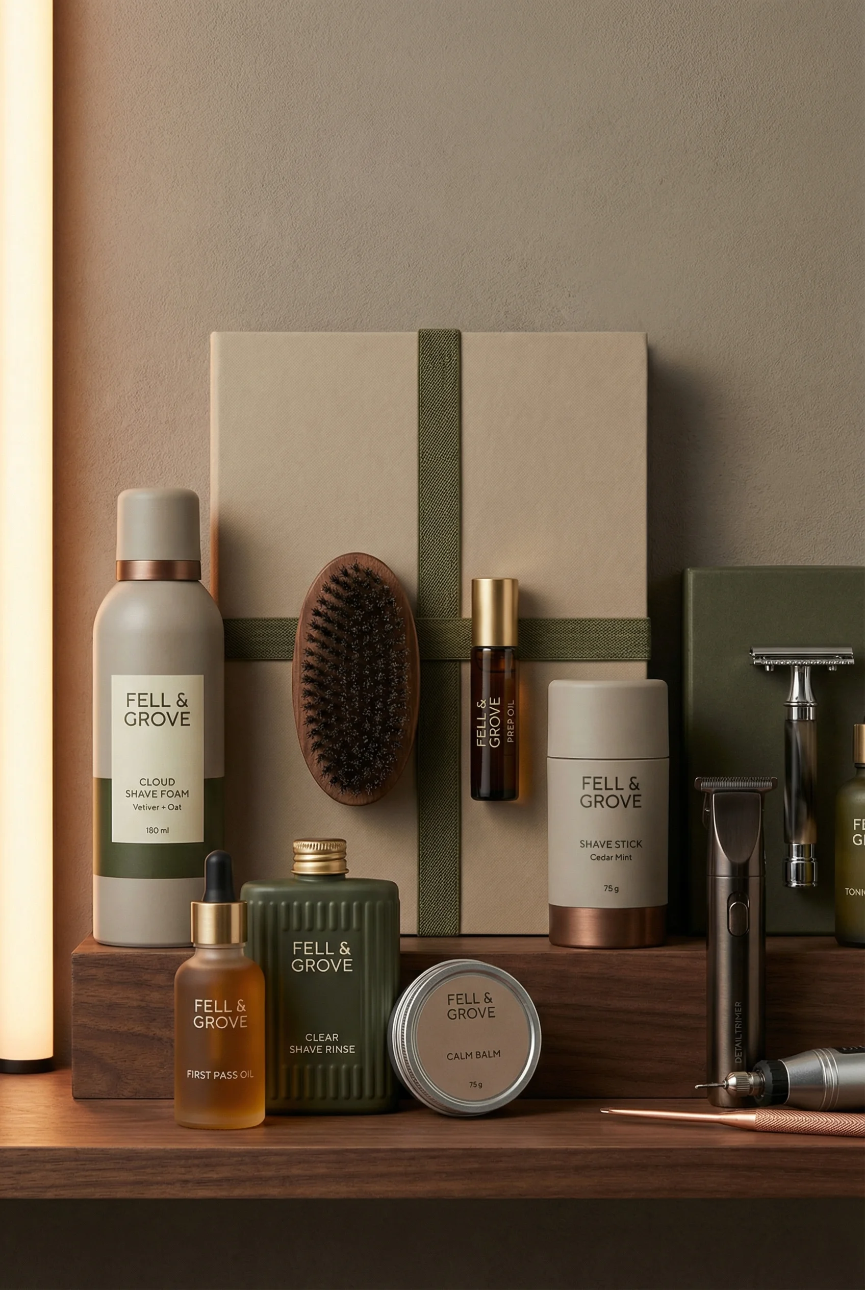 Premium Grooming Collection scene example for Product Photography Cost Guide for Ecommerce Teams