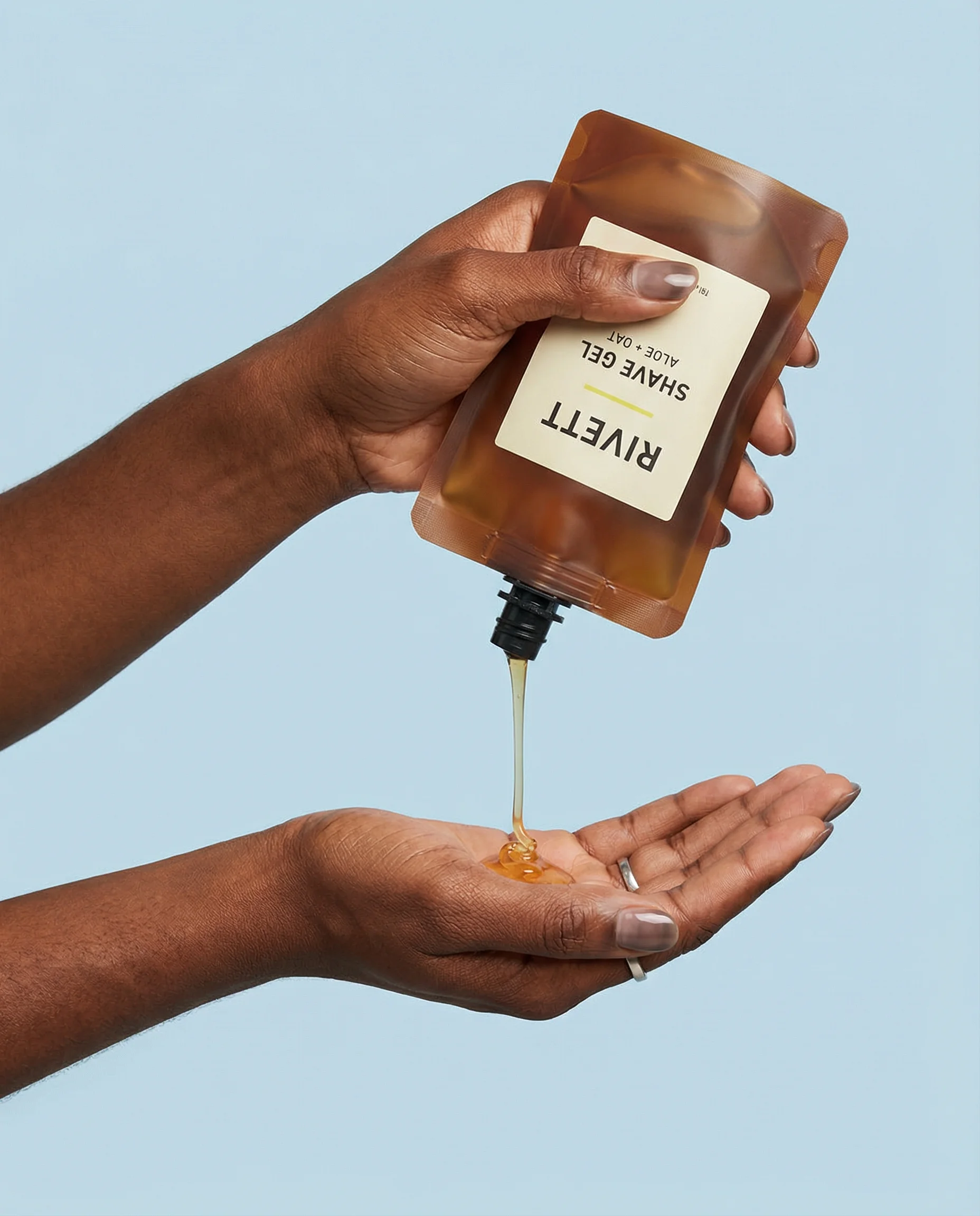 Shave Gel Pour scene example for Shopify Product Image Guide for Ecommerce Teams