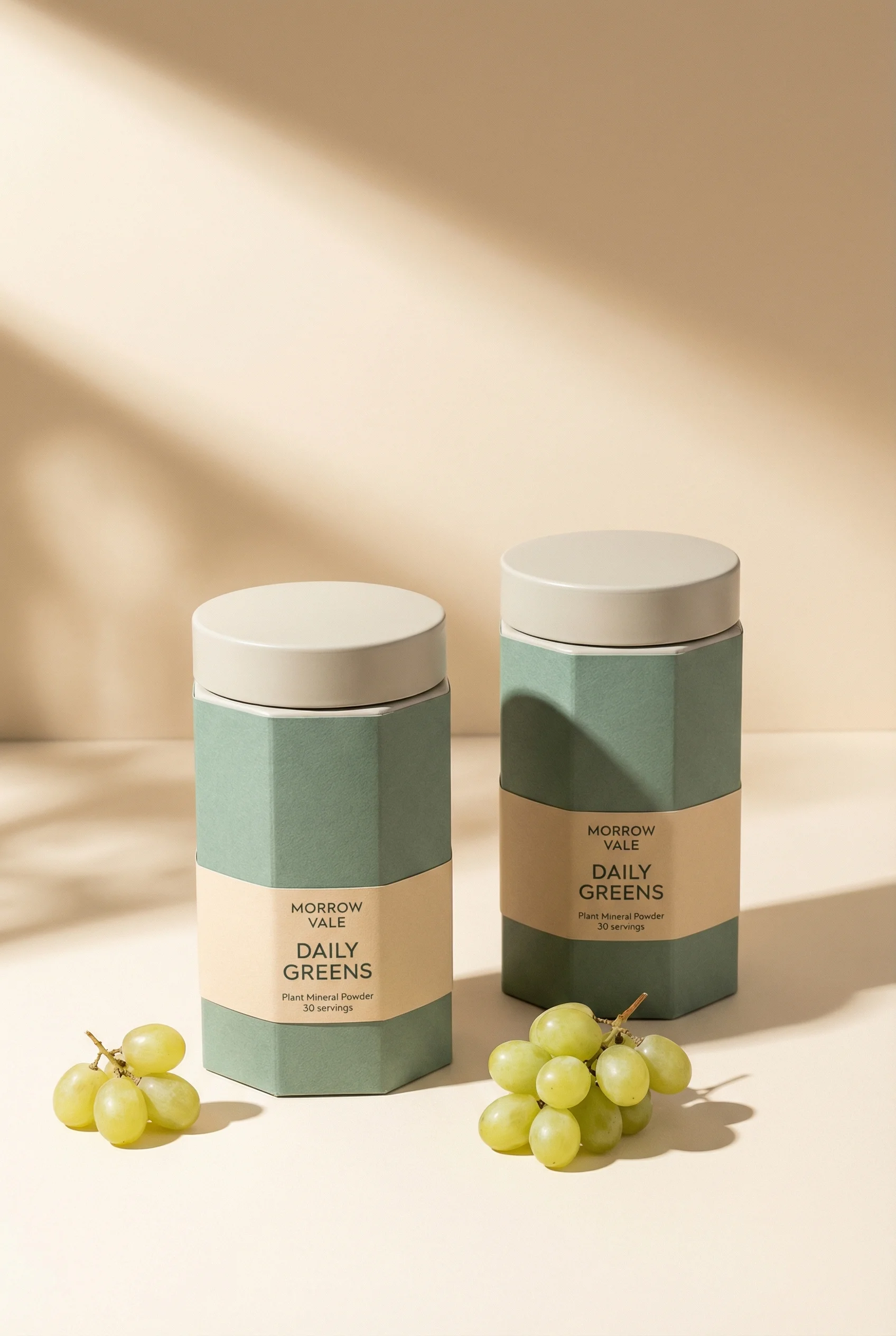 Daily Greens Still Life scene example for Supplement Product Photography Ideas