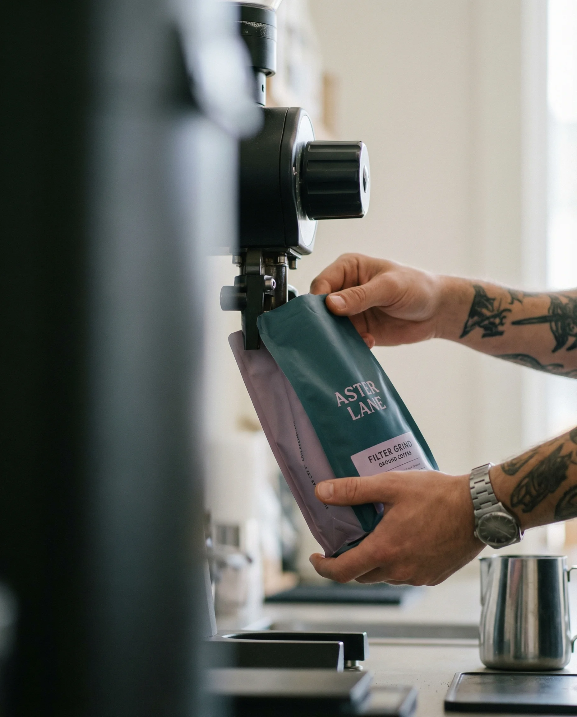 Coffee Pouch Filling scene example for TikTok Product Ad Examples for Ecommerce Teams