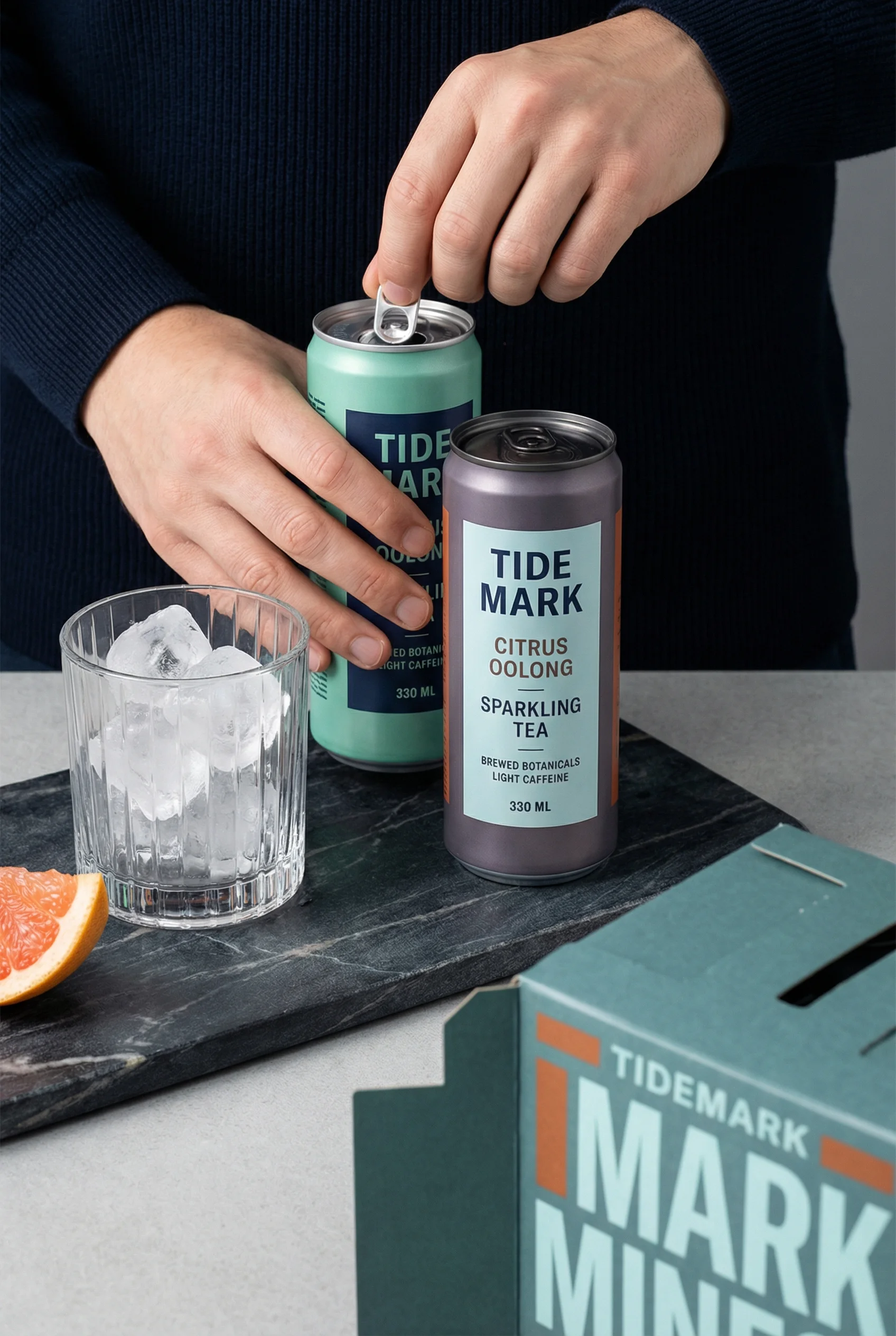 Opening Sparkling Tea scene example for TikTok Product Ad Examples for Ecommerce Teams