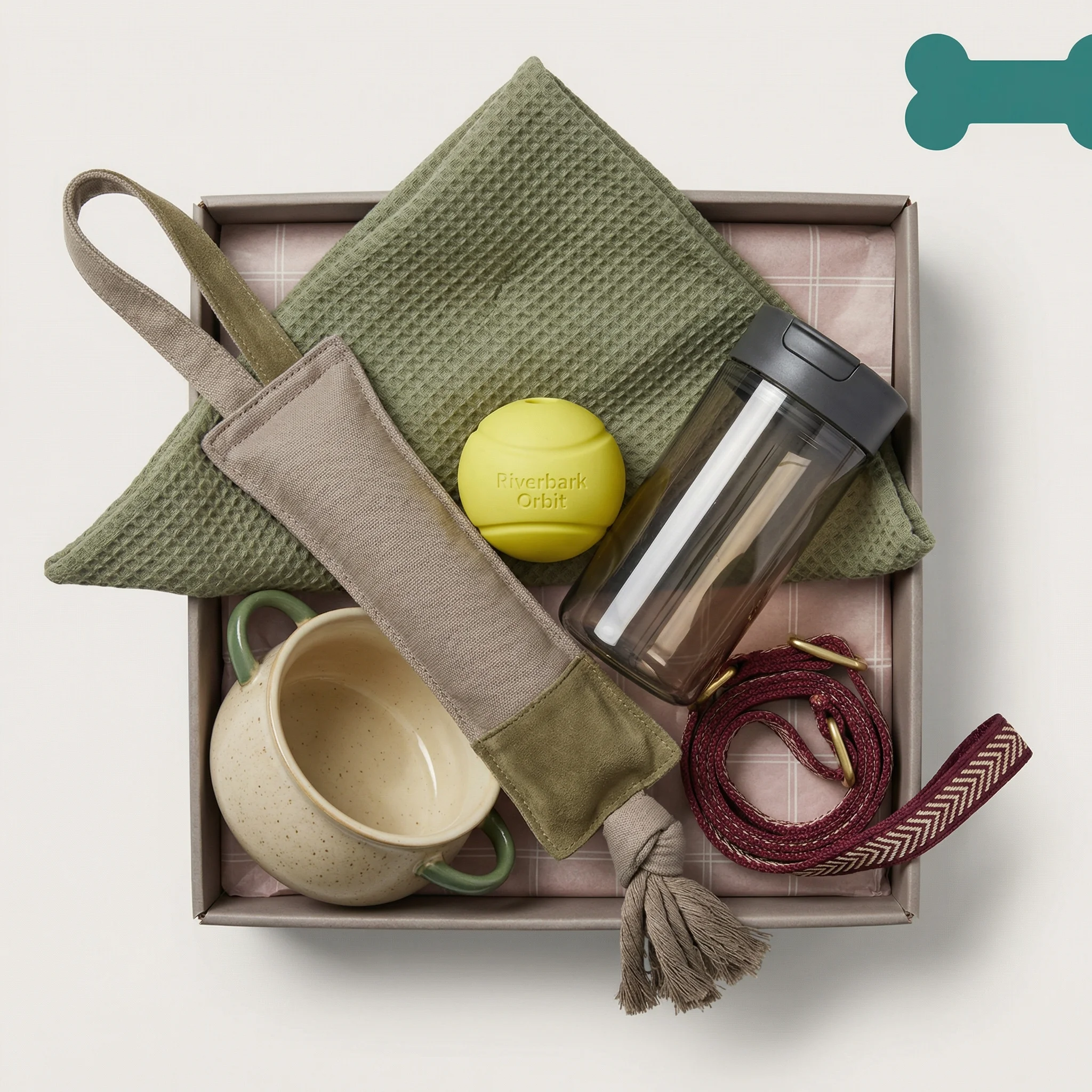 Pet Gift Box Flatlay scene example for Types of Product Photography