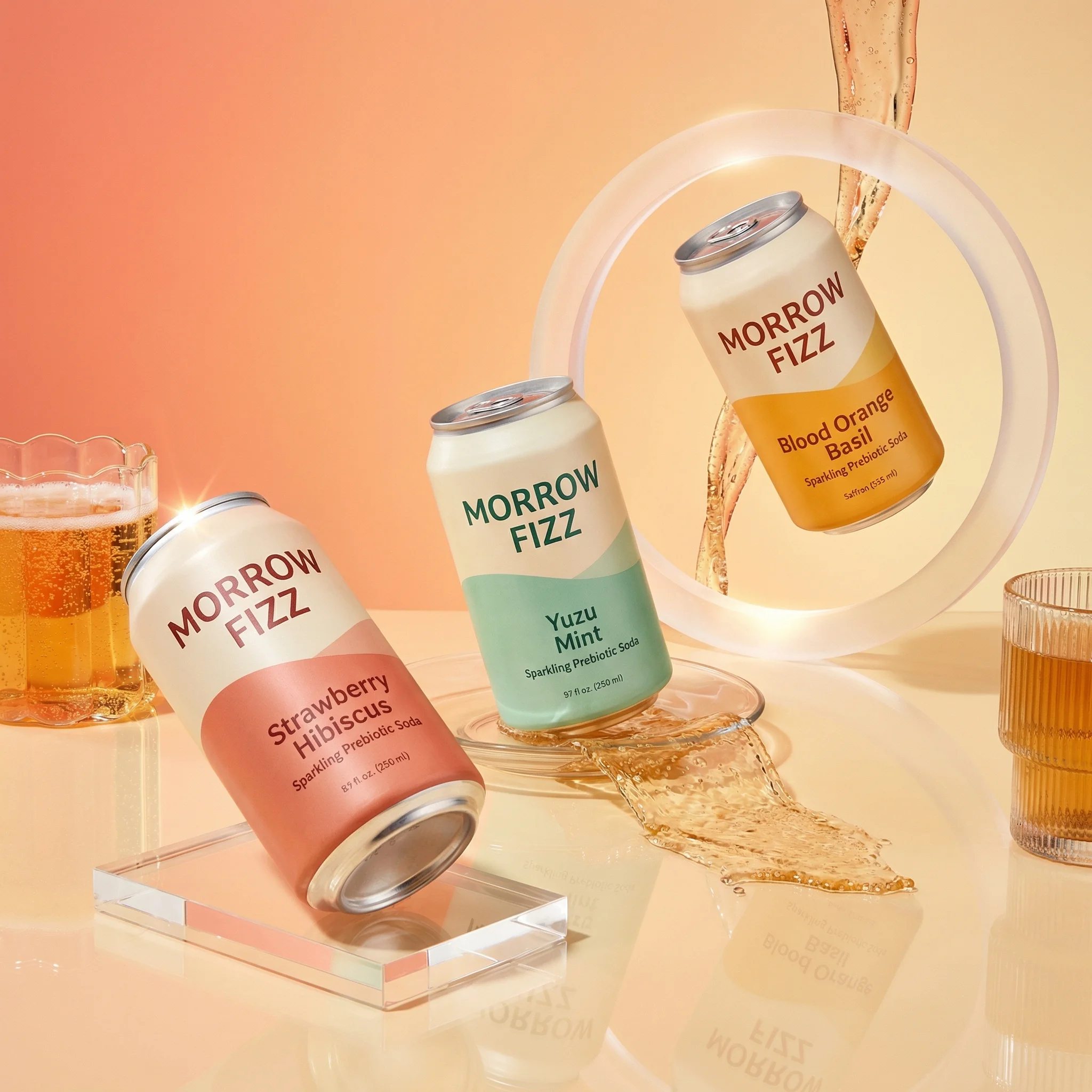 Citrus Soda Trio public scene for Types of Product Photography